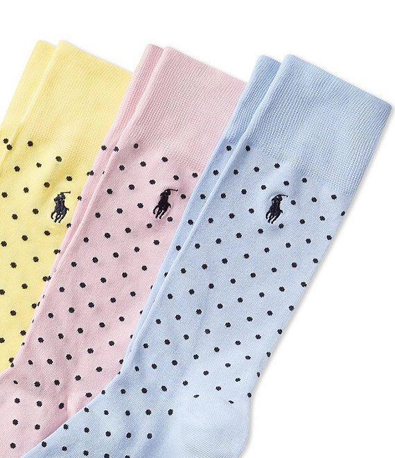 Polo Ralph Lauren Classic Dot Dress Socks 3-Pack Product Image