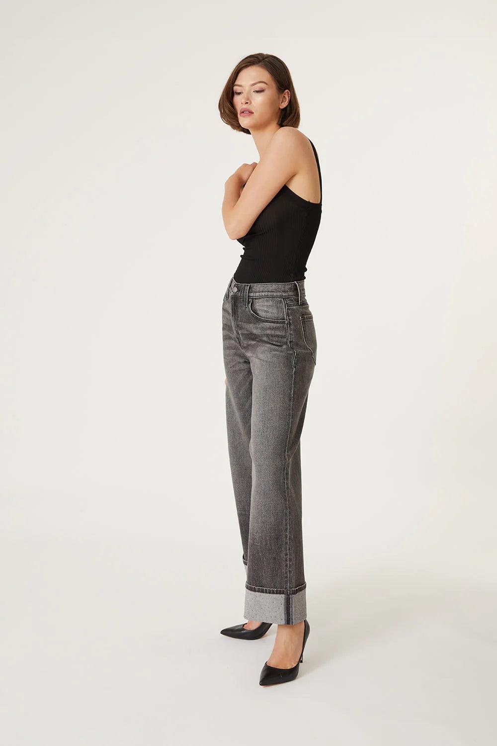 Tribecca Wide Cuff Jean - Black Diamond Product Image
