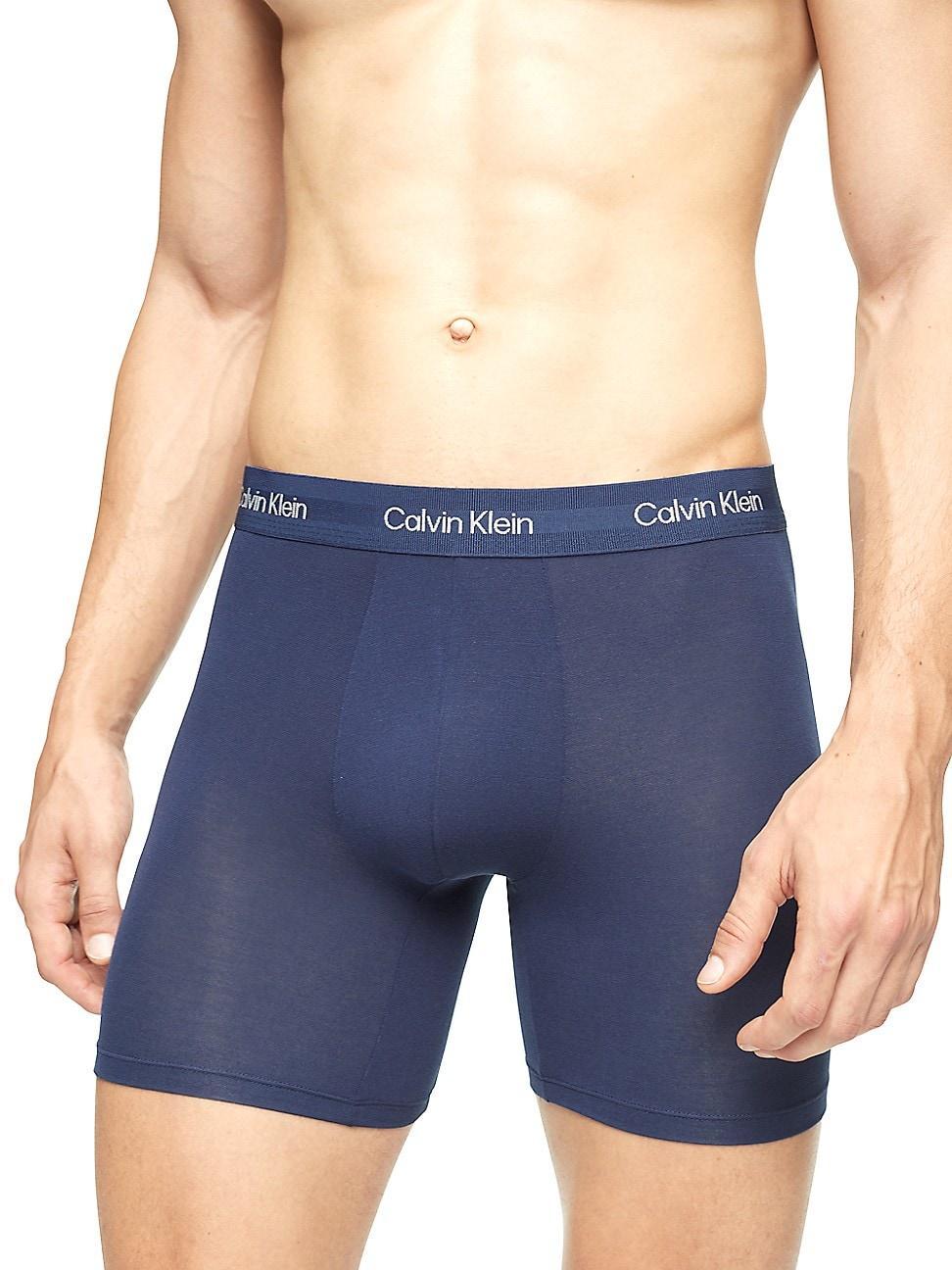 Calvin Klein Mens Ultra-Soft Modern Boxer Brief - Blue - S Product Image