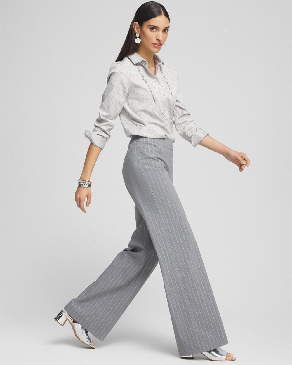 Brigitte Pinstripe Wide Leg Pants Product Image