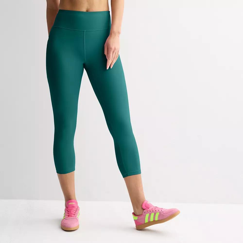 Women's Tek Gear® Ultrastretch Pocket High-Waisted Capri Leggings, Size: Medium, Blue Romance Product Image