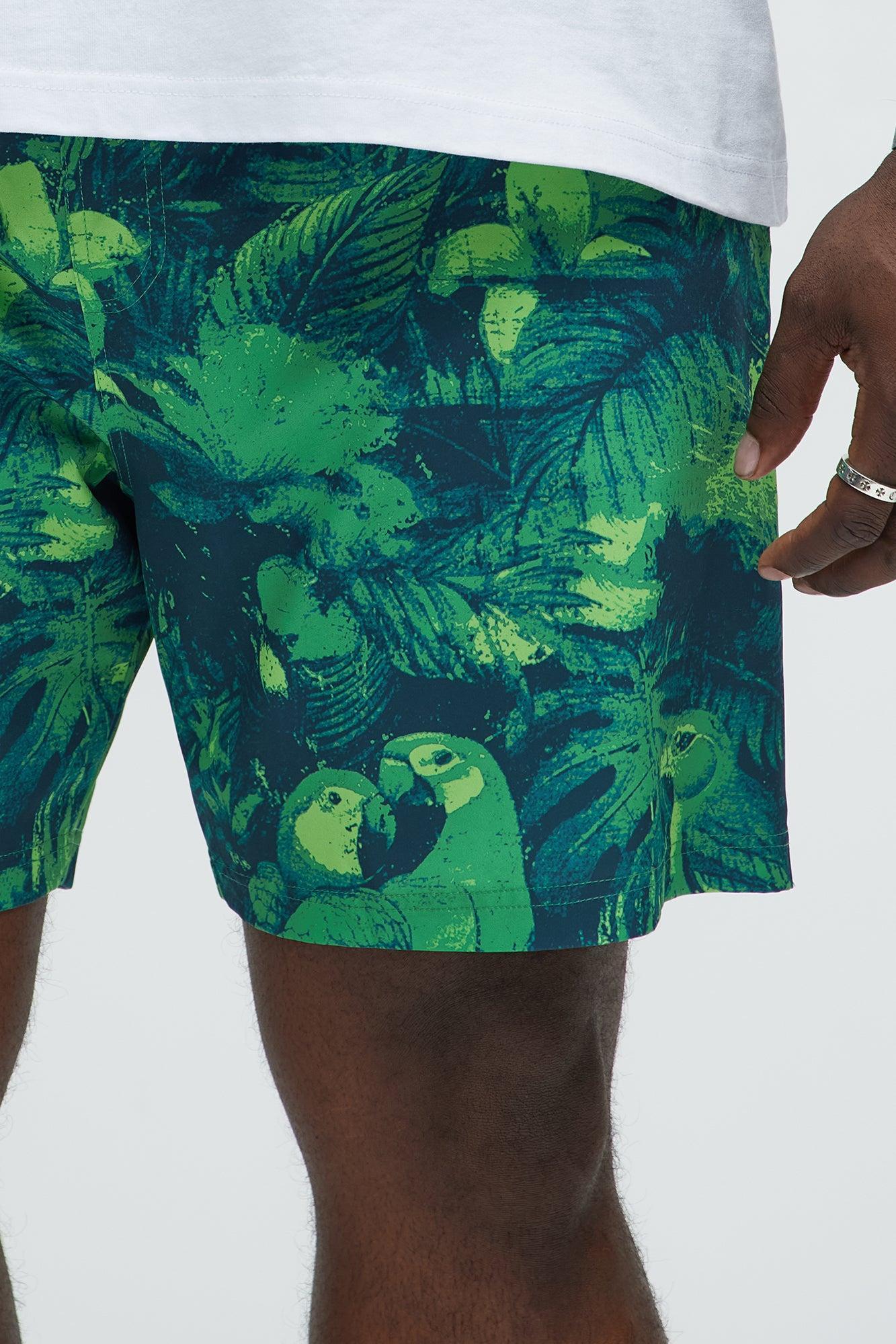 Paradise Garden Swim Classic Trunk - Green/combo Product Image