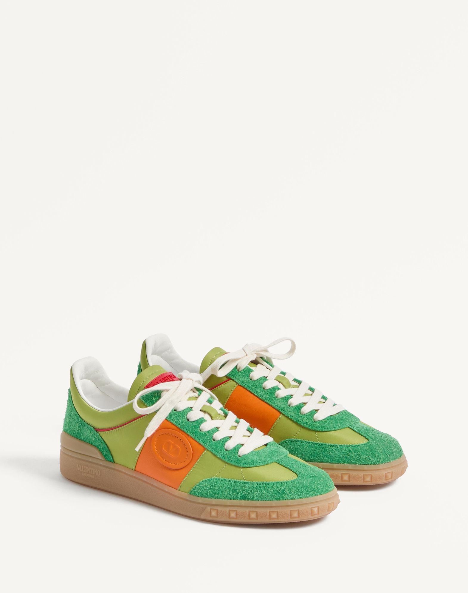Upvillage Low Top Sneaker In Crust Leather And Nylon Product Image