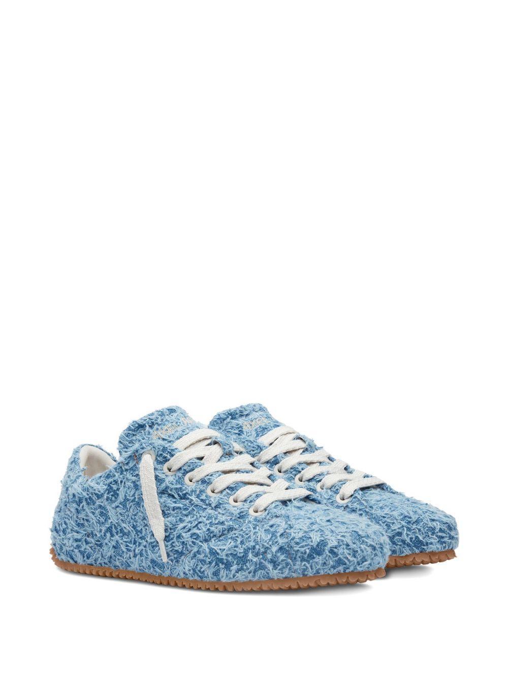 Tact fuzzy-textured lace-up sneakers Product Image