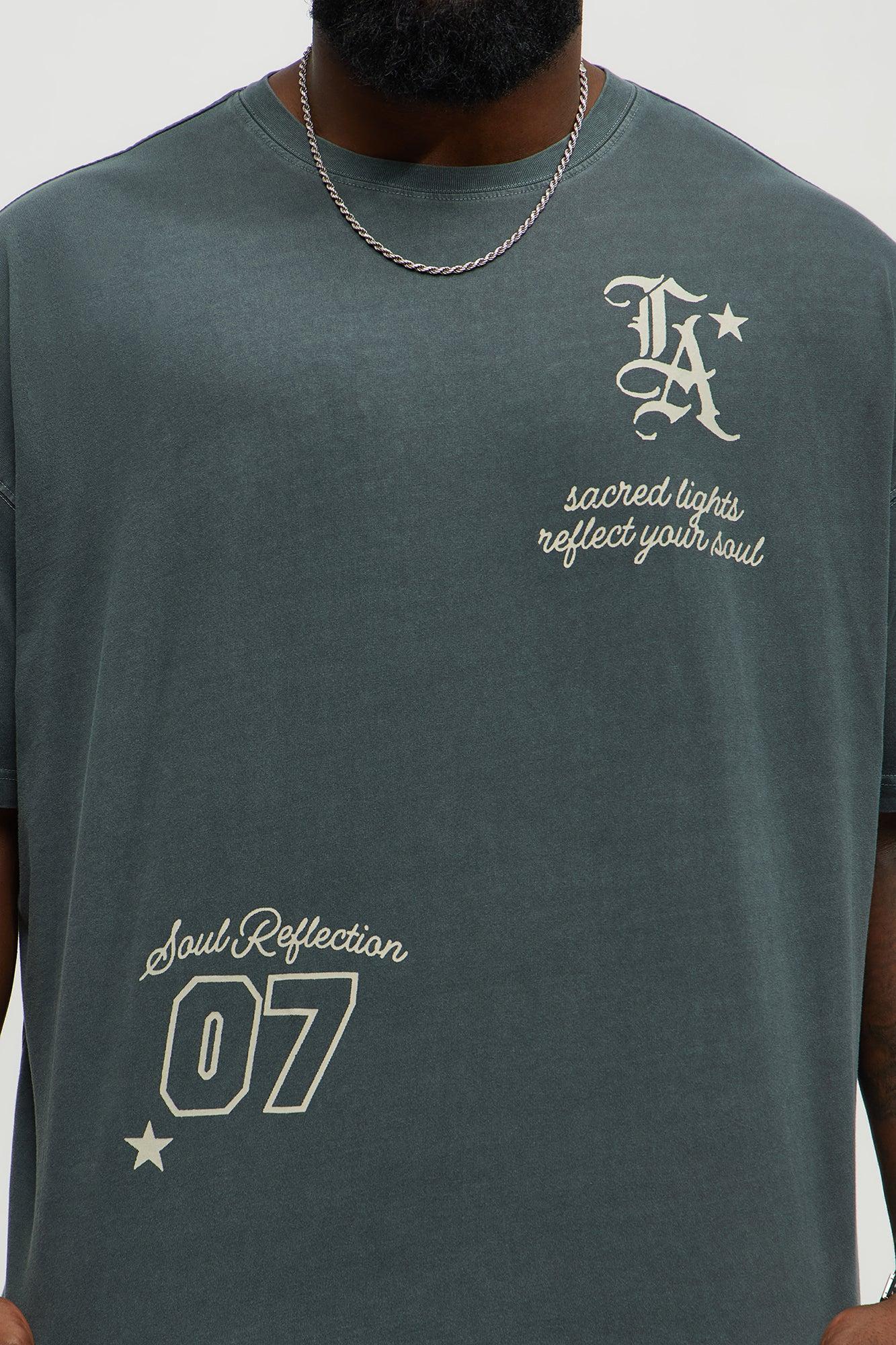 LA Sacred Lights Oversized Short Sleeve Tee - Grey Product Image