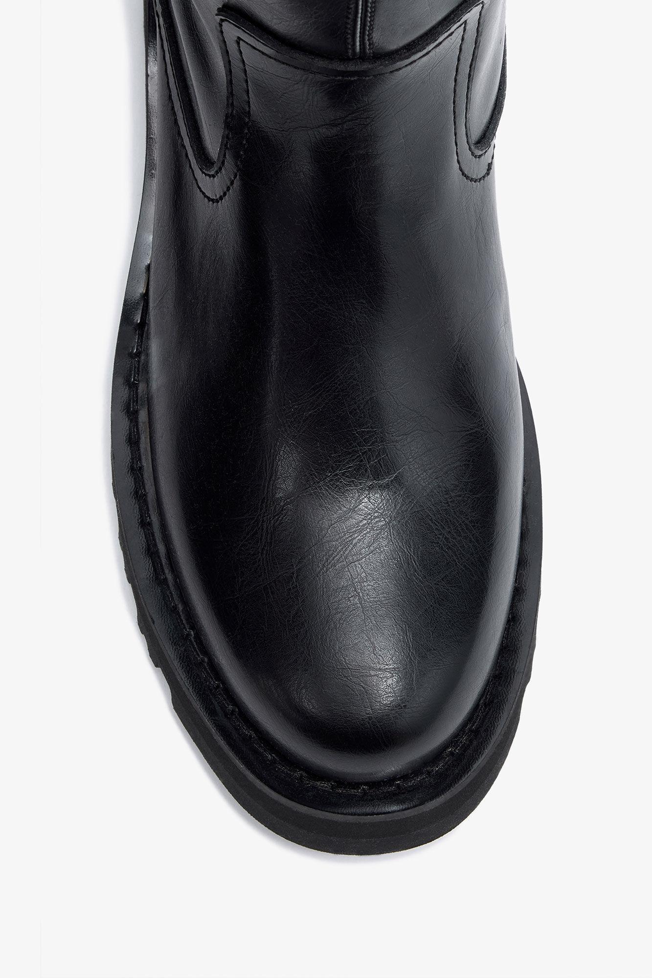 Black Oleatex High Boots Product Image