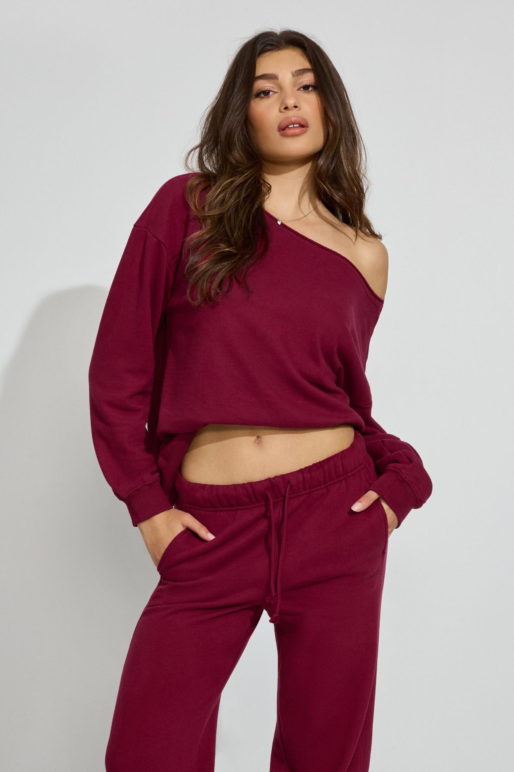 SoftTerry Off Shoulder Sweatshirt Product Image
