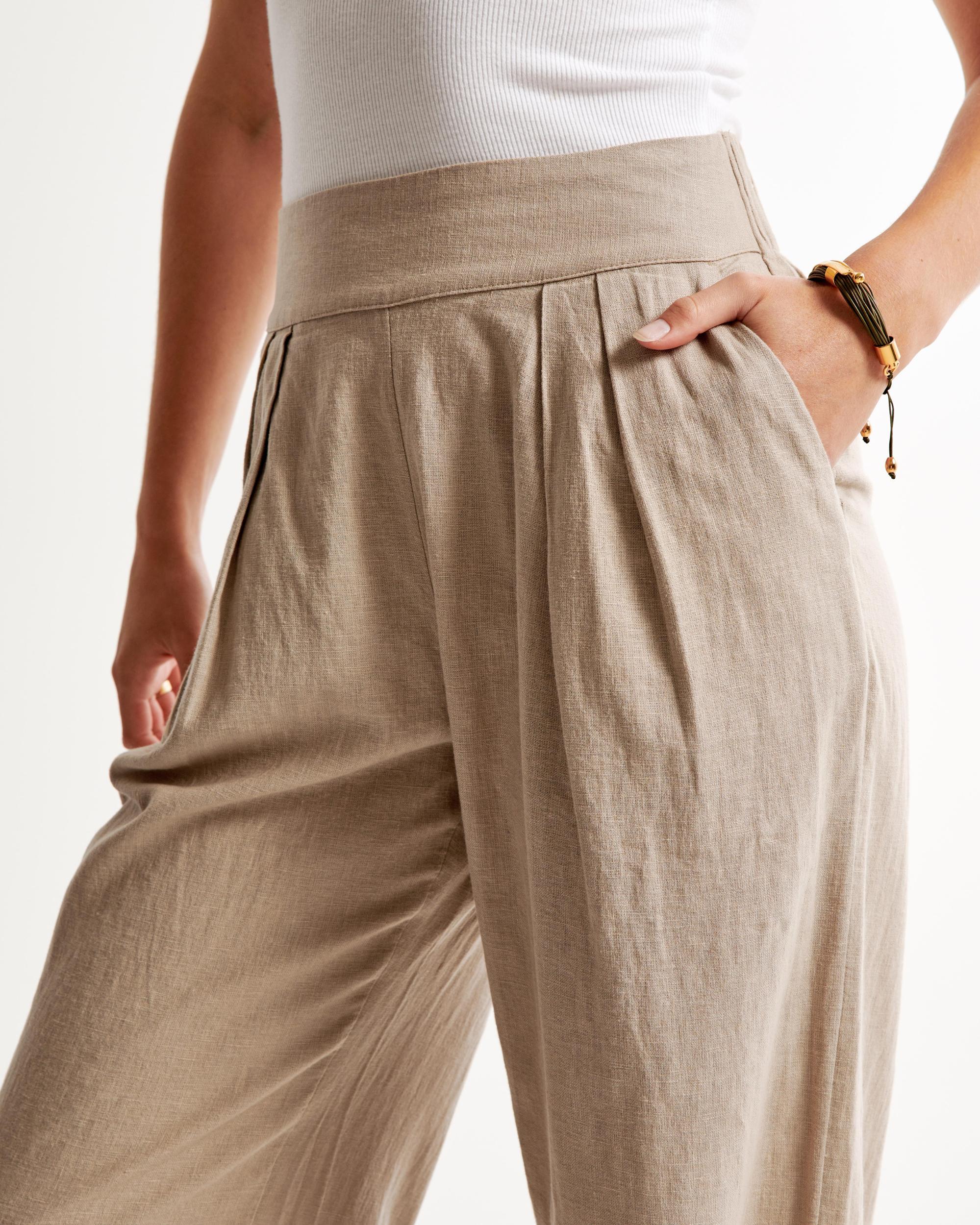 Linen-Blend Ultra Wide-Leg Pant Product Image