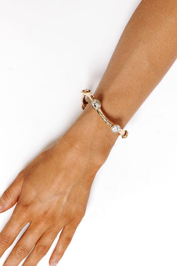 Cocktails And Cheers Stretch Bracelet in Clear Product Image