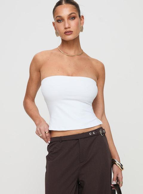 Aurorah Strapless Top White Product Image