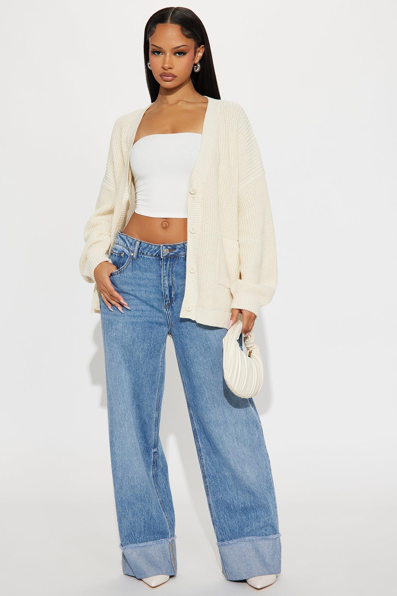 Be My Boyfriend Cardigan - Cream Product Image