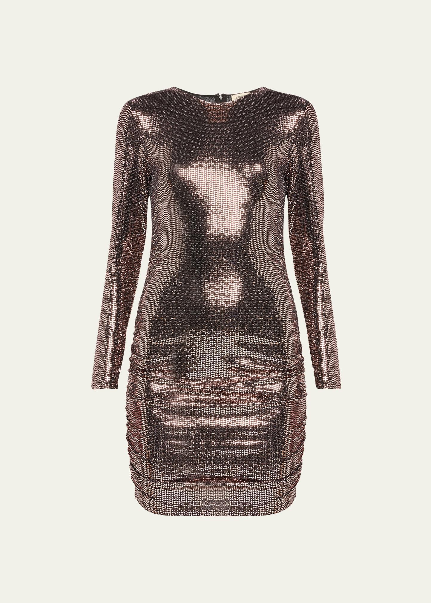Womens Sunny Sequined Long-Sleeve Minidress Product Image