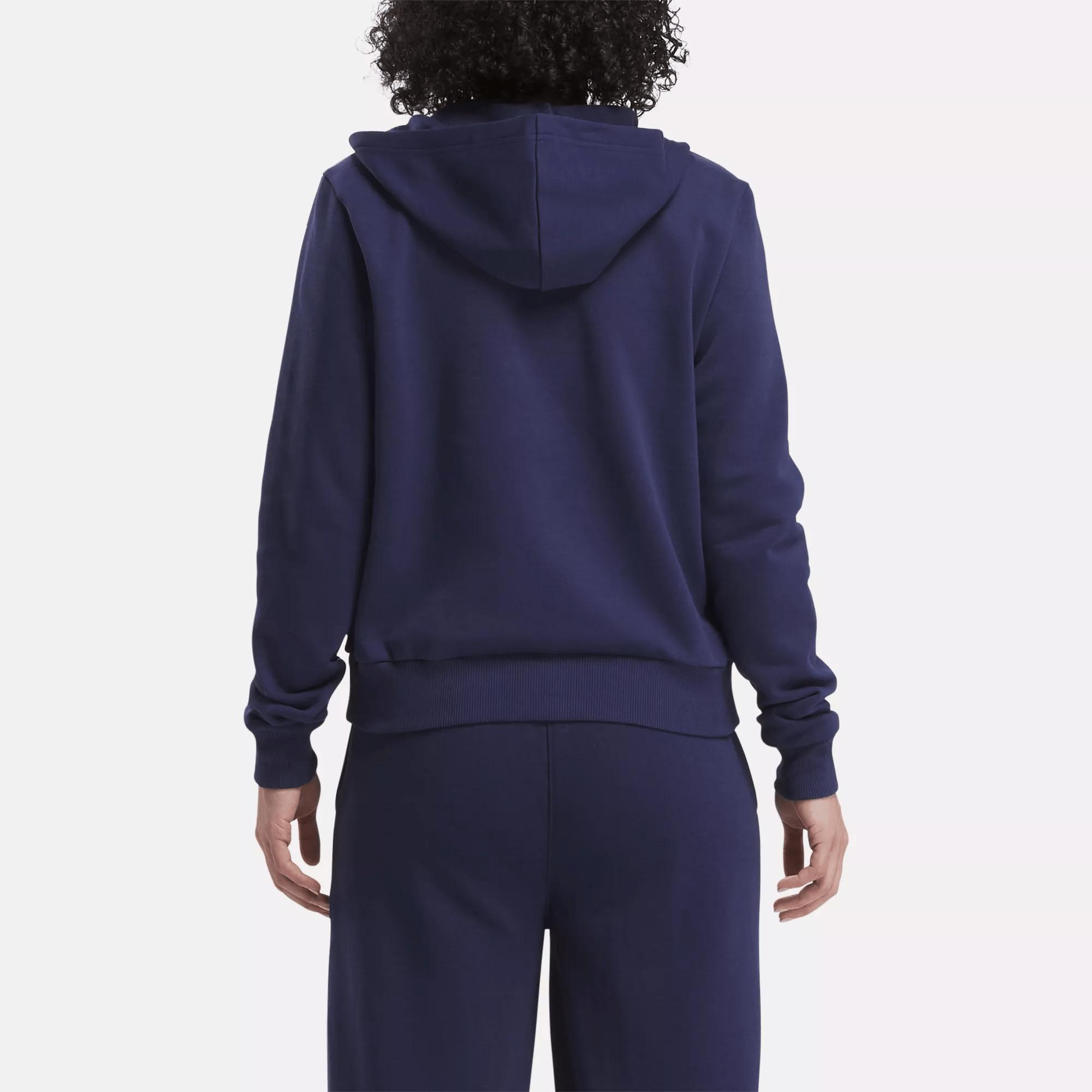 Women's Reebok Identity Small Logo Fleece Full-Zip Hoodie Female Product Image