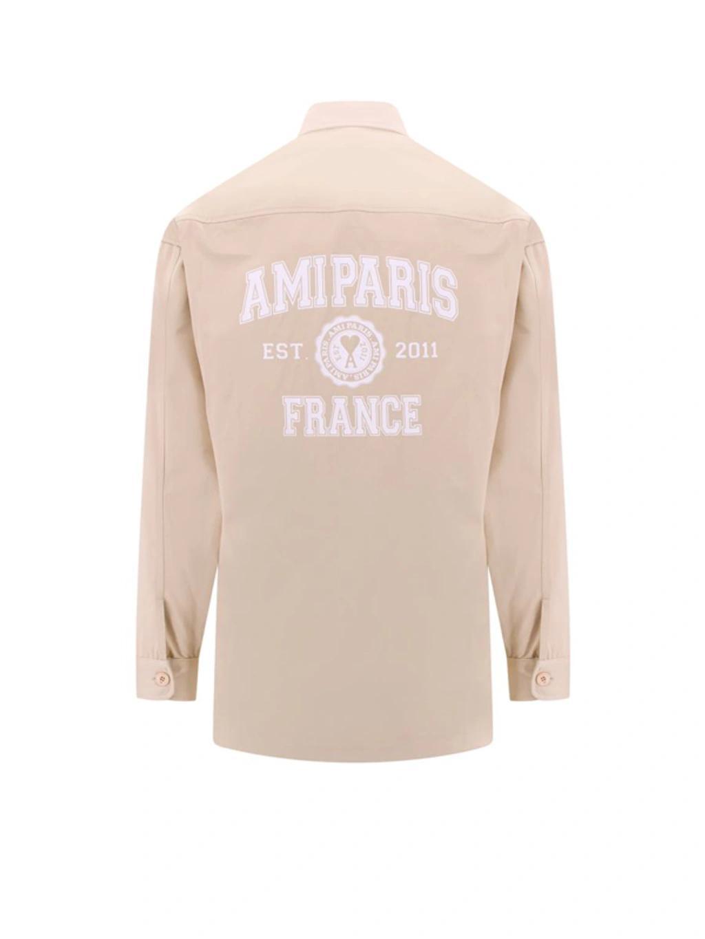 AMI ALEXANDRE MATTIUSSI Shirt In Cream Product Image