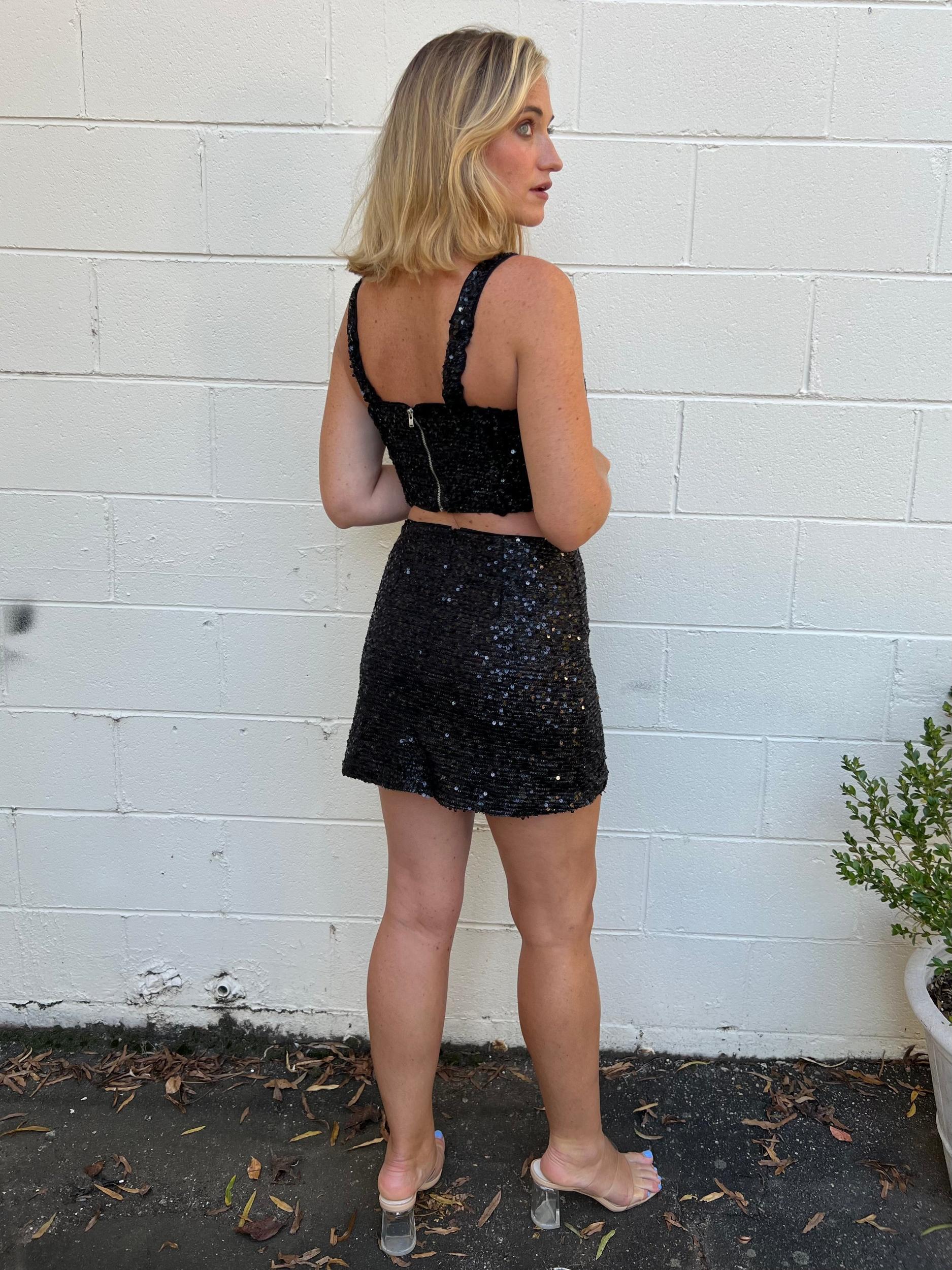 [ASTR The Label] Sutton Sequin Mini Skirt Product Image