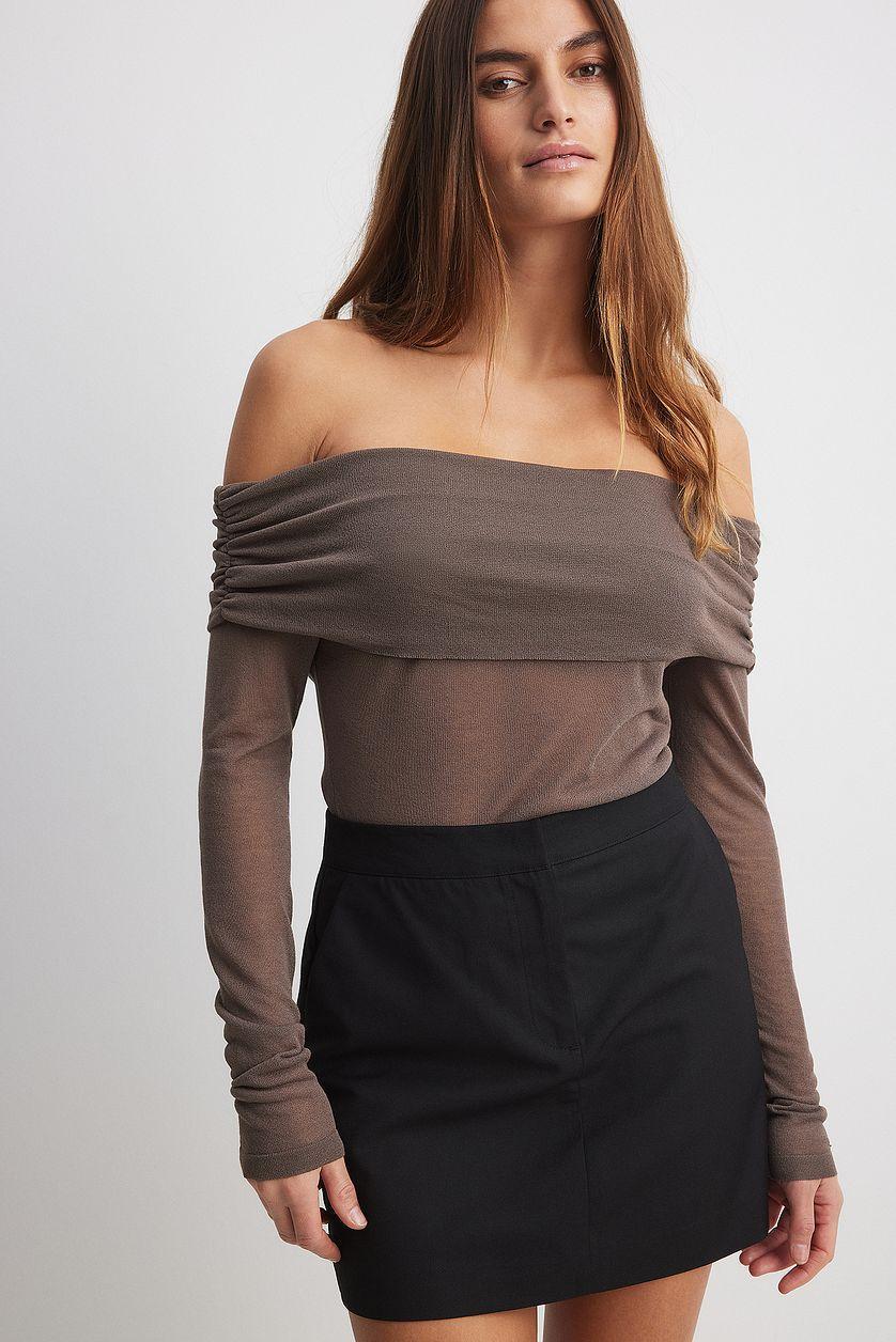 Fine Knitted Draped Top Product Image