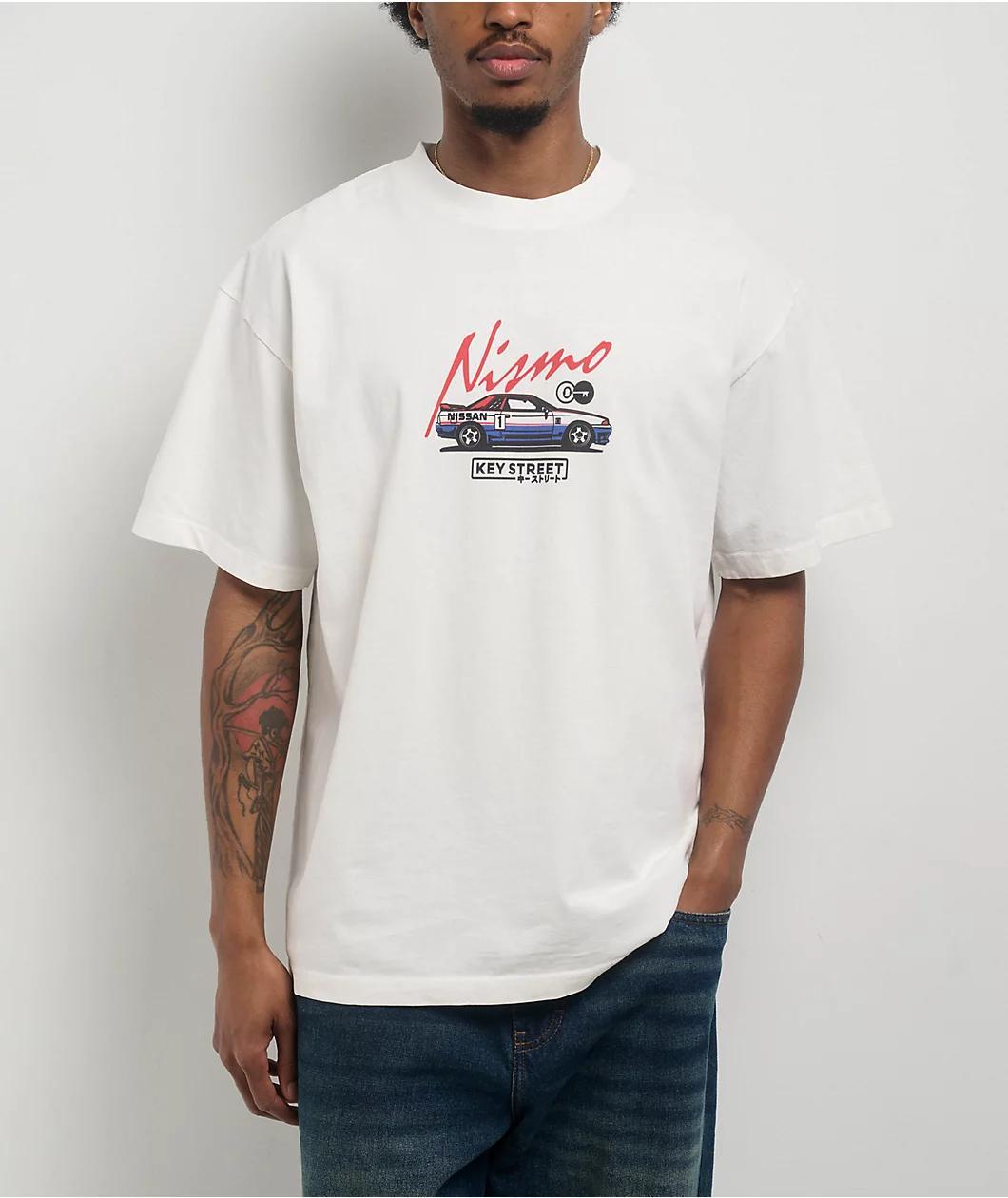 Key Street x NISMO Pit Crew White T-Shirt Product Image