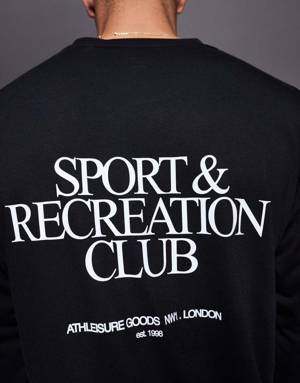 4505 running performance mesh back print long sleeve top in black  Product Image