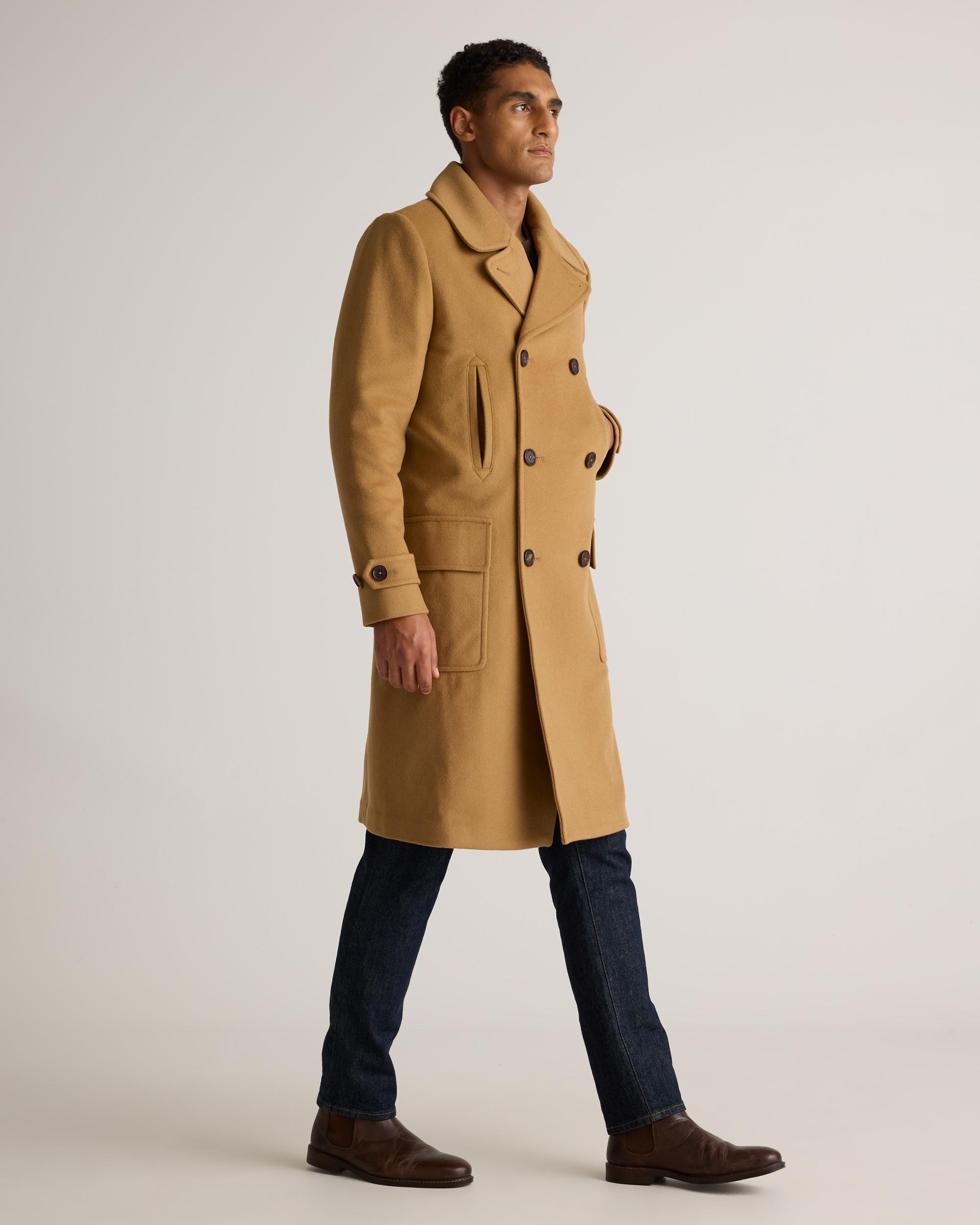 Quince | Men's Italian Wool Double-Breasted Officer Topcoat Wool/Nylon Product Image