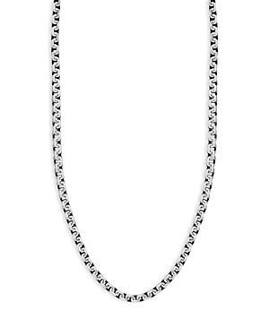 Milanesi And Co Mens Sterling Silver Oxidized Box Chain Necklace, 24 Product Image