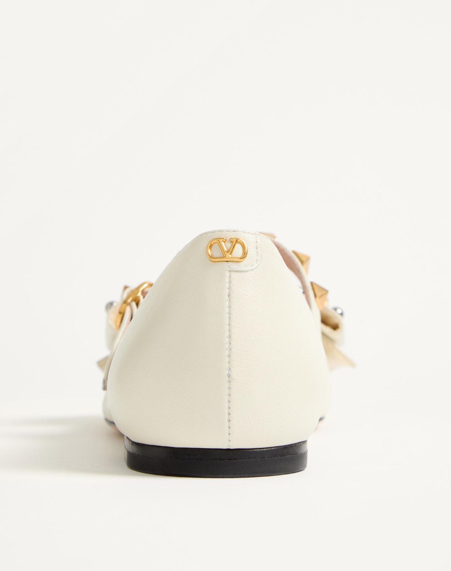 Mary-Jane Bowow Ballerina In Kidskin With Studs Product Image