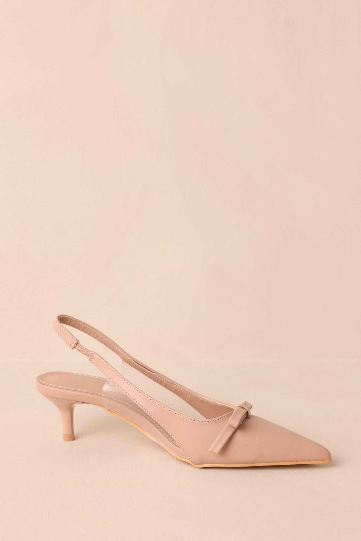 Regal Steps Beige Slingback Kitten Heels Product Image