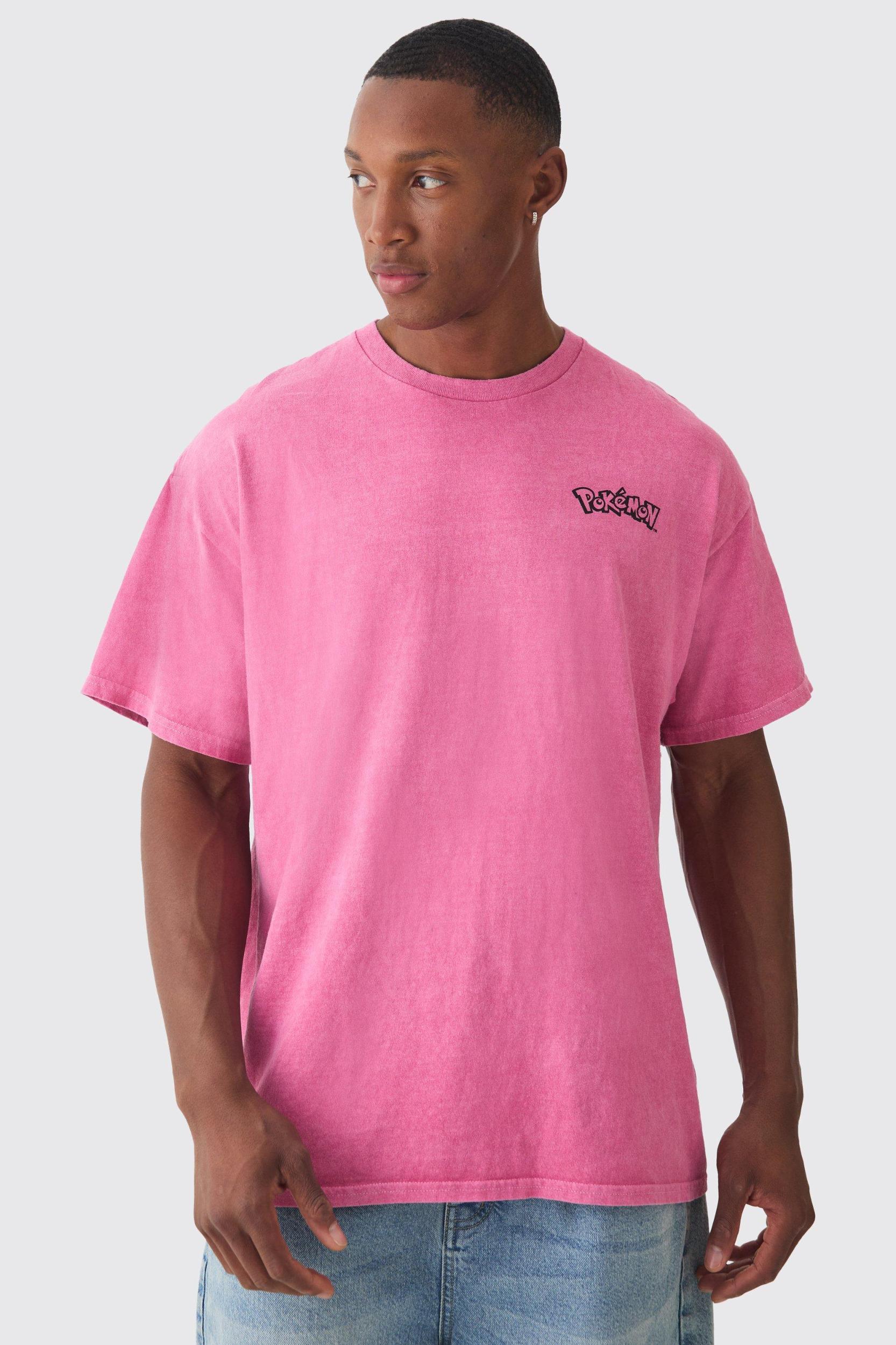 Oversized Pokemon Sylveon Wash License T-shirt | boohooMAN USA Product Image