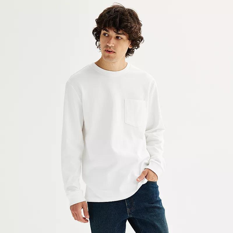 Men's Sonoma Goods For Life® Heavyweight Long Sleeve T-Shirt, Size: Large, Gray Product Image