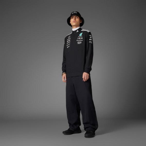 adidas MERCEDES - AMG PETRONAS FORMULA ONE TEAM 1/4 ZIP Black XL Mens Product Image