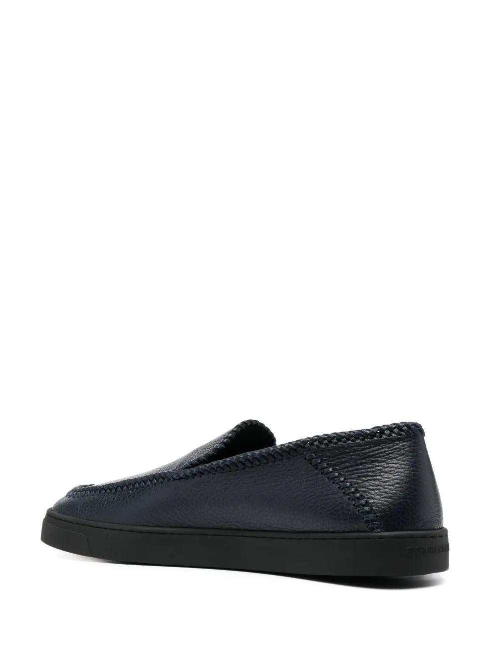 whipstitch-detail leather loafers Product Image
