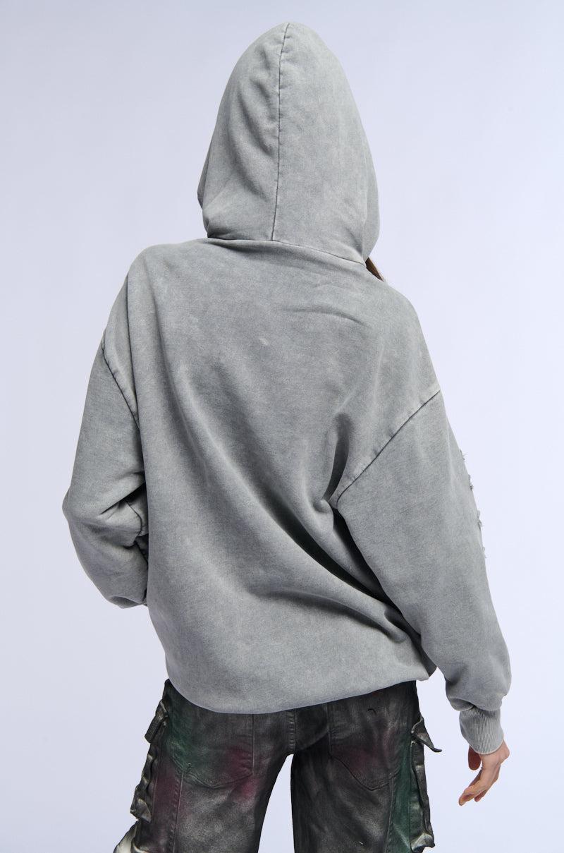 HOLY MOLY DISTRESSED SWEATSHIRT DRESS Product Image