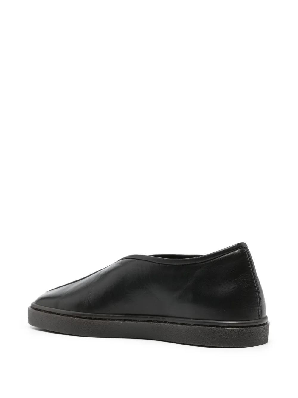 Piped leather sneakers Product Image