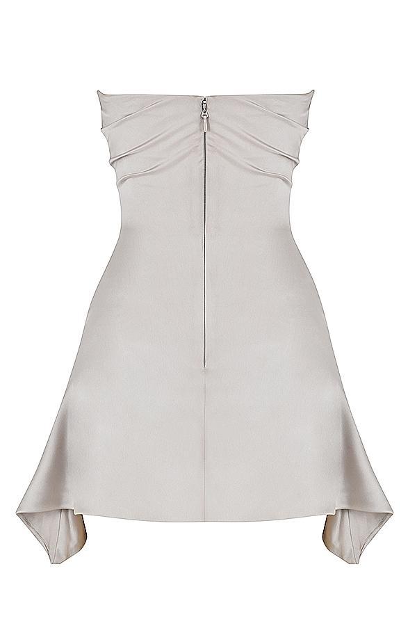 Jasmine  oyster draped strapless corset dress Product Image