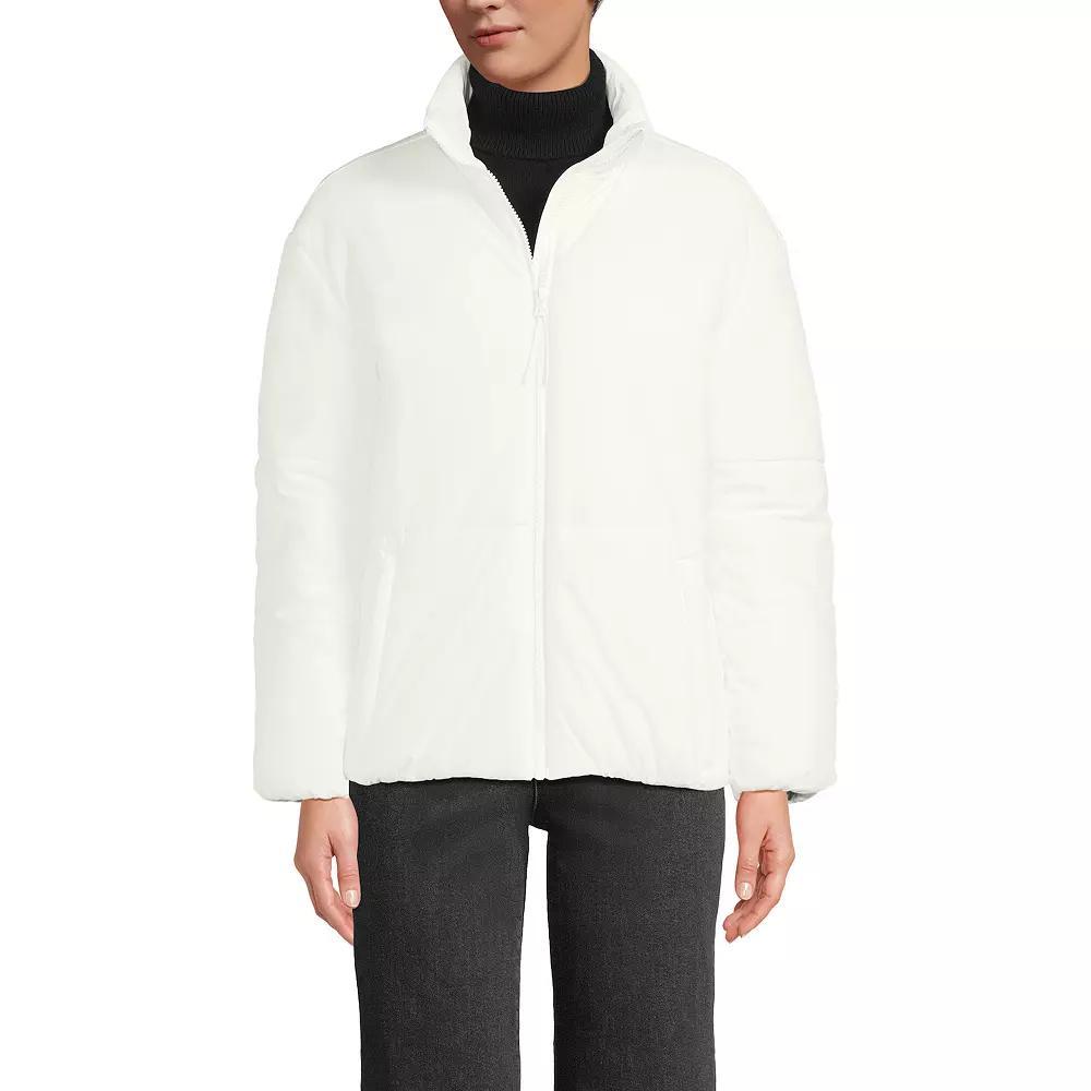 Women's Lands' End Insulated Mockneck Commuter Jacket, Size: XS, Soft Purple Product Image