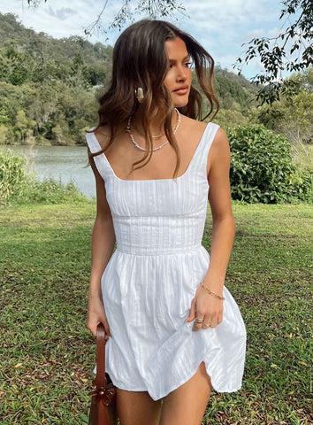 Lorinda Mini Dress White Low Impact Product Image