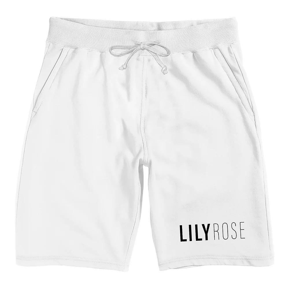 Men's Lily Rose Logo Sleep Shorts, Size: Large, White Product Image