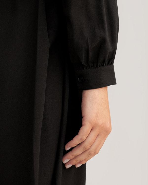 Women's Long Sleeve Retro Graceful Silk Dress Product Image