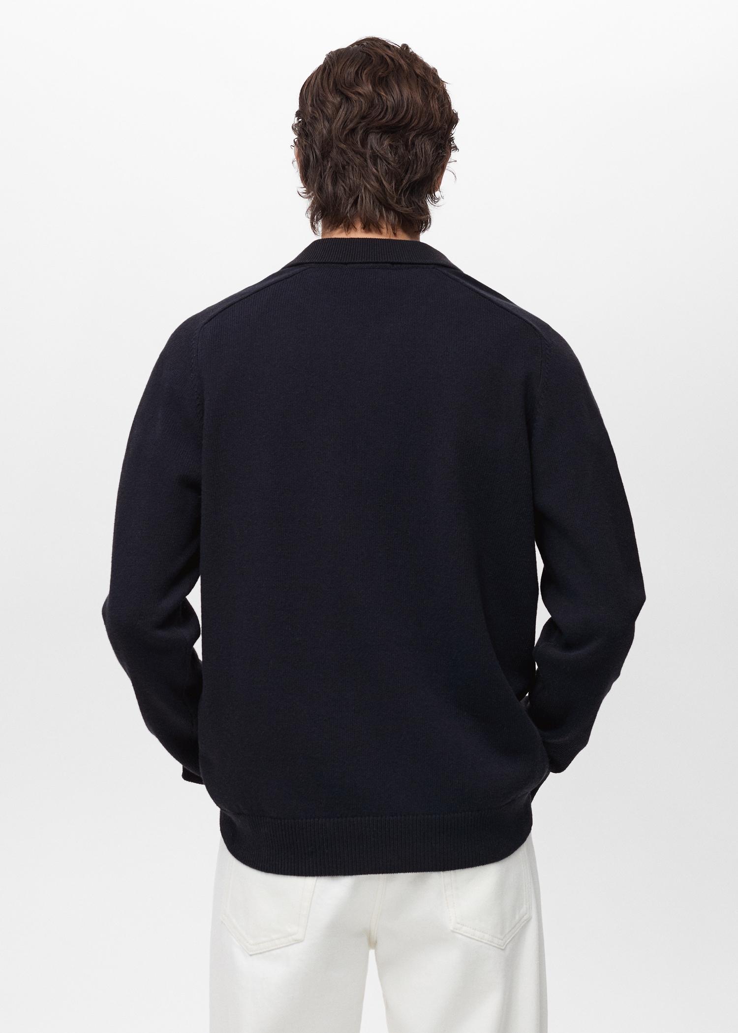 Cotton knitted polo shirt - Men | MANGO USA Product Image