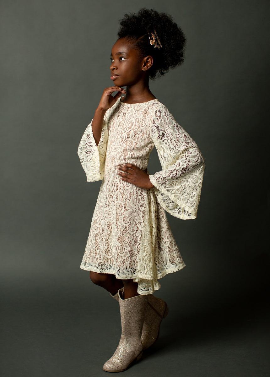 Gael Dress in Cream Girls Product Image