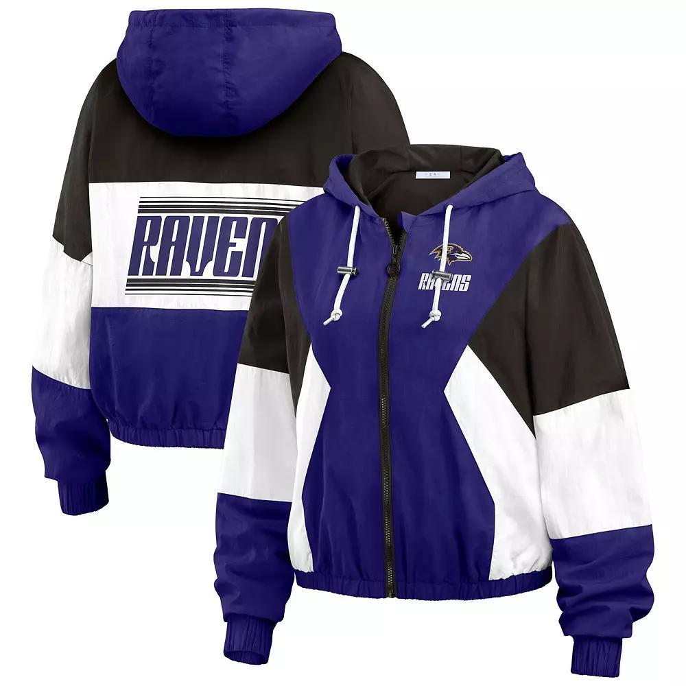 Women's WEAR by Erin Andrews  Red Tampa Bay Buccaneers Color Block Full-Zip Windbreaker Jacket, Size: 2XL Product Image