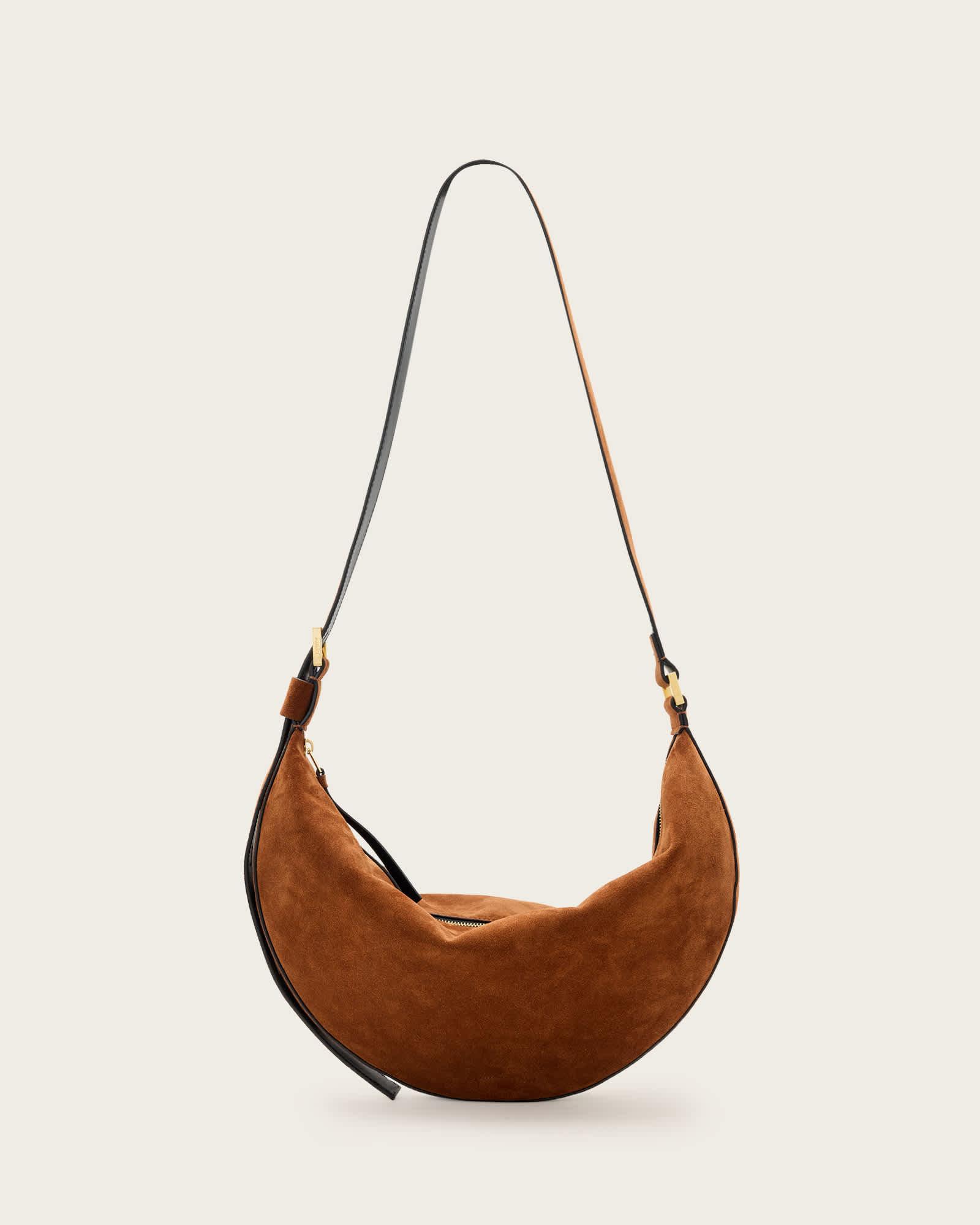 Half Moon Large Suede Crossbody Bag Product Image