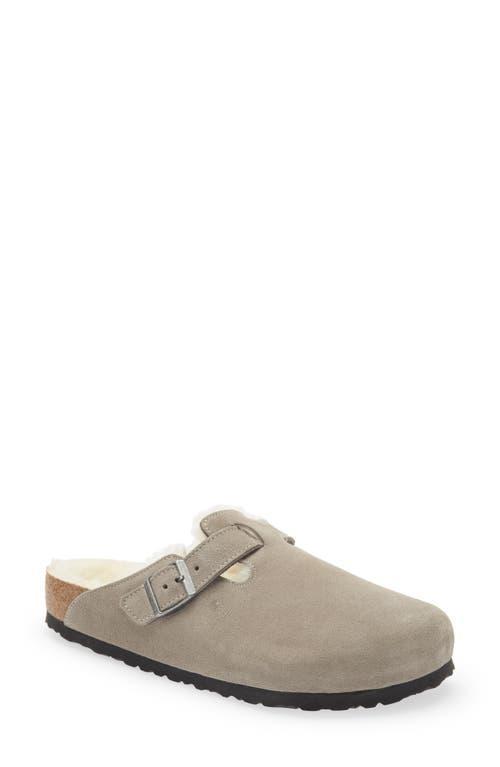 Mens Unisex Boston Shearling-Lined Suede Clogs Product Image