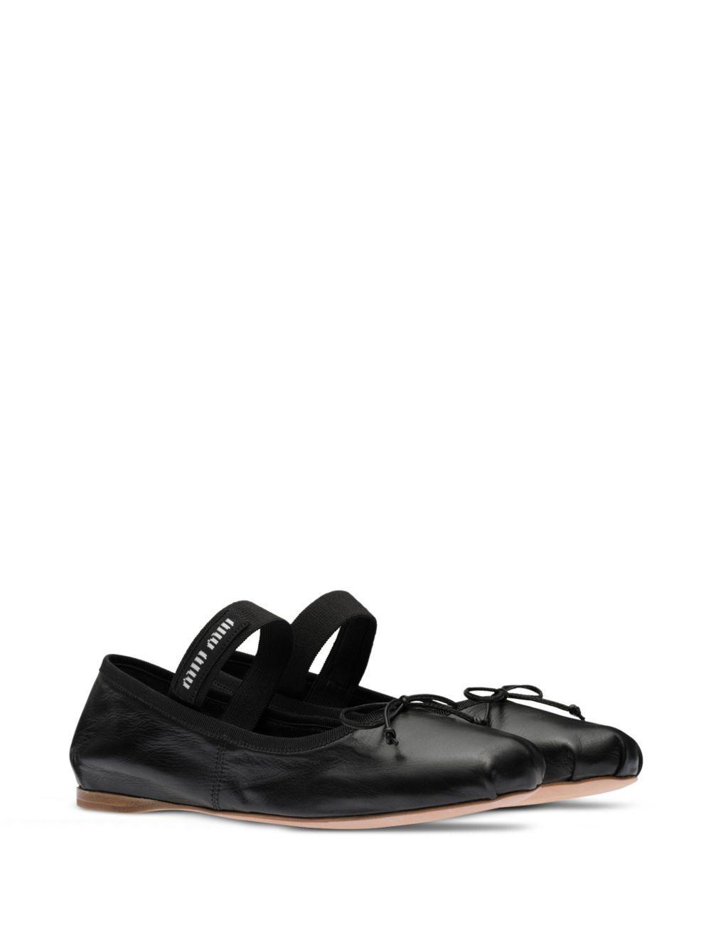 logo-strap ballerina shoes Product Image
