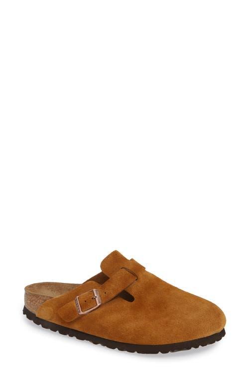 Birkenstock Mens Boston Suede Slide-On Soft Footbed Clogs Product Image
