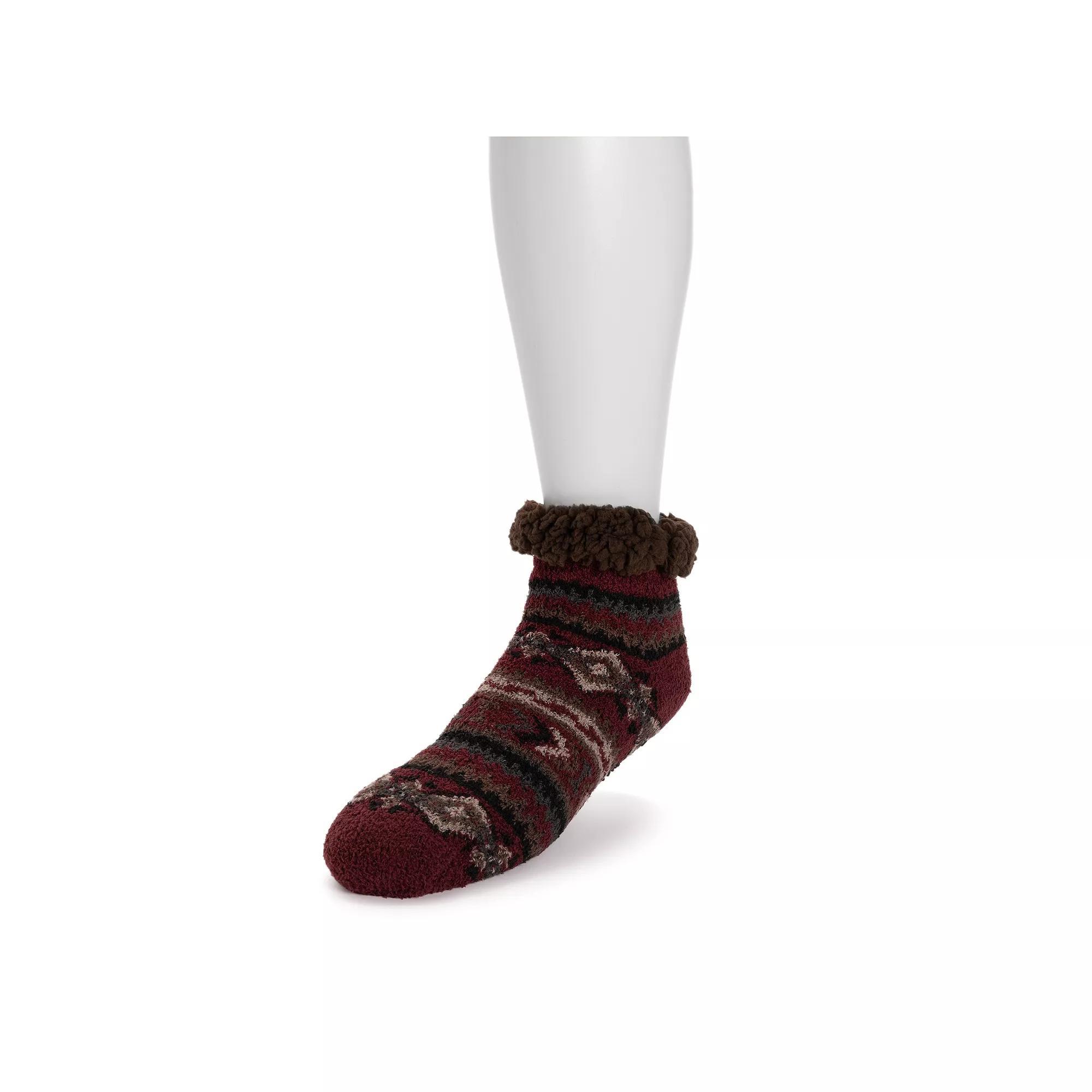 Men's MUK LUKS Refined Cozy Shortie Cabin Socks, Size: Small-Medium, Blue Product Image