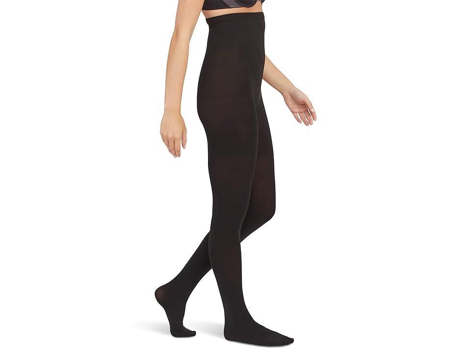 ASSETS by SPANX Women's High-Waist Shaping Tights - Black 1: Opaque Control Top Hosiery, Tummy & Thigh Slimming, Knit Fabric Product Image