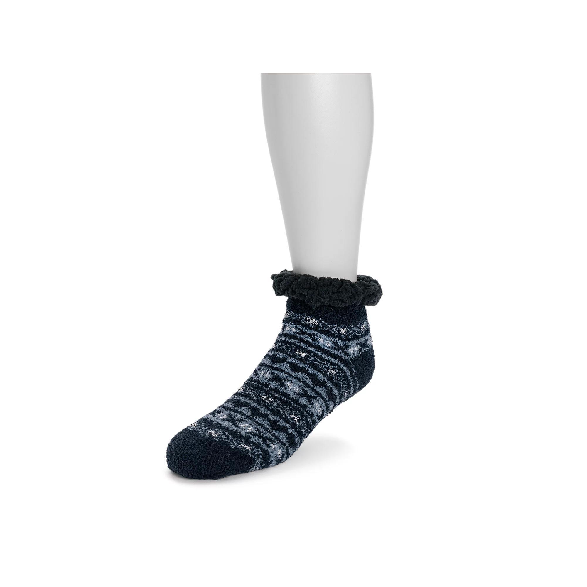Men's MUK LUKS Refined Cozy Shortie Cabin Socks, Size: Small-Medium, Blue Product Image