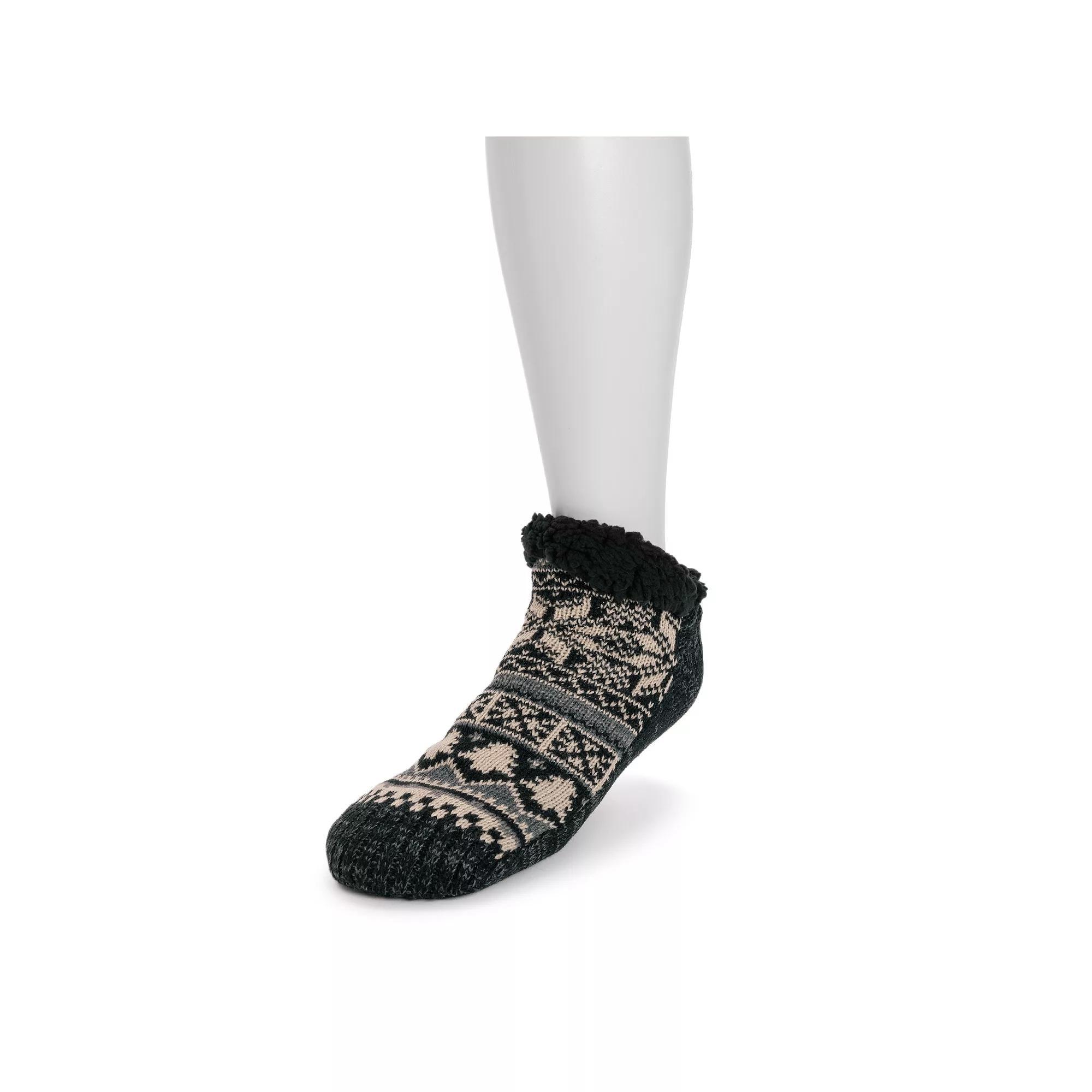 Men's MUK LUKS® Ankle Cabin Socks, Size: SMLL/MEDM, Red Walnut Product Image