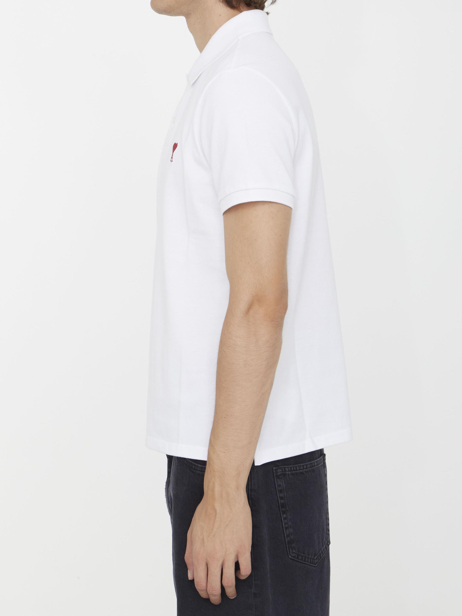 White Cotton Ami de Coeur Polo Product Image