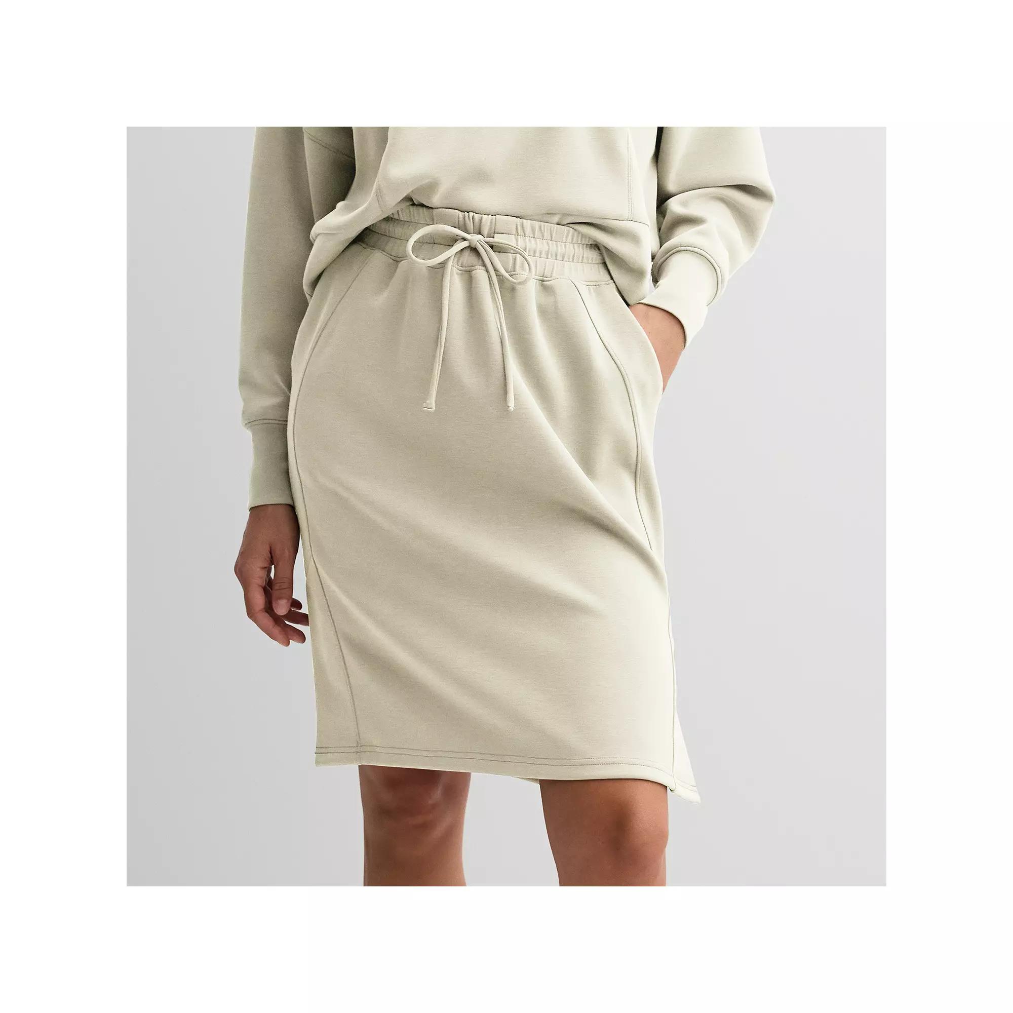 Women's FLX High-Rise Solace Midi Skirt, Size: Small, Mineral Black Product Image